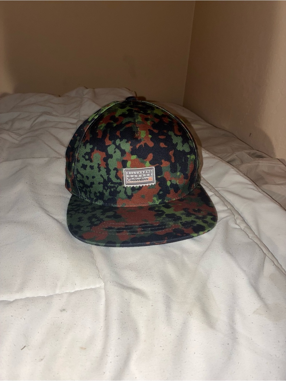 Billabong Camouflage Snapback Hat - Green/Brown/Black